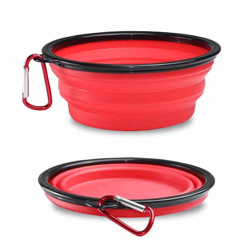 GEEZY Dog 2 in 1 Bottle Pet Feeder Water Bottle & Collapsible Bowl Travel Outdoor Dry Food Water Storage For Cat Dog Small Animals - PawsPlanet Australia