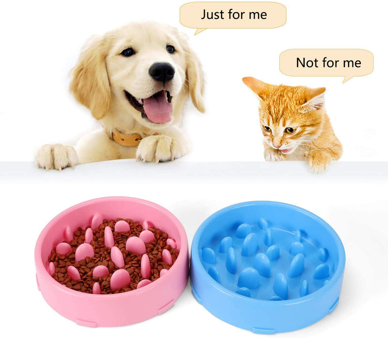 JIAYEE Slow Eating Dog Bowl,Slow Feed Dog Bowl,Healthy Slow Feeder Dog Bowls Large,Pet Healthy Eating Diet Bloat Stop Bowl,Dog Bowl Slow Feeder for Medium Small Dogs (Blue) Blue - PawsPlanet Australia