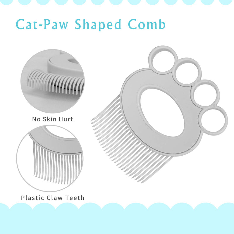 PetsHome Cat Comb, Cat Brush, Dog Comb, Dog Brush Grooming & Massaging Pet Hair Remove Comb for Cat, Dog and Small Animals A-Grey - PawsPlanet Australia