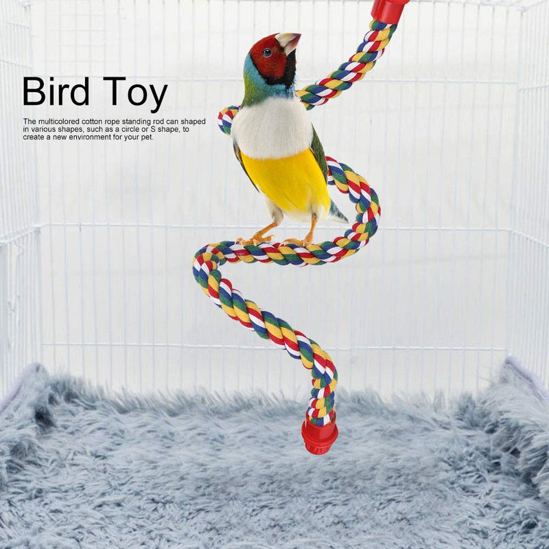 Bird Rope Perches, Bird Spiral Rope Perch, Cotton Parrot Swing Climbing Standing Toys Parrot Cage Toys(S) S - PawsPlanet Australia