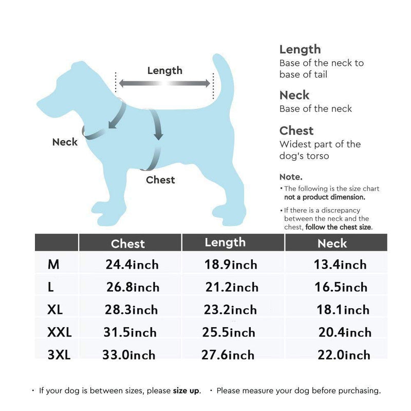 [Australia] - FLAdorepet Strip Big Large Dog Labrador Jumpsuit Hoodie Clothes Cotton Dog Pajamas Jacket Coat Golden Retriever Dog Clothing for Large Dog 3XL Blue 