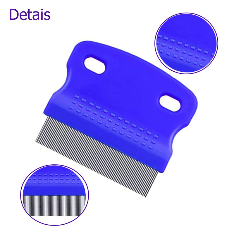 Pet Comb,2 Pcs Cat Dog Flea Comb Clean Lice/Tangles/Knots/Crust/Dirt,for Cat Dog Flea Lice Tear Stain Remover Combs Fine Tooth Grooming Removal Tool - PawsPlanet Australia
