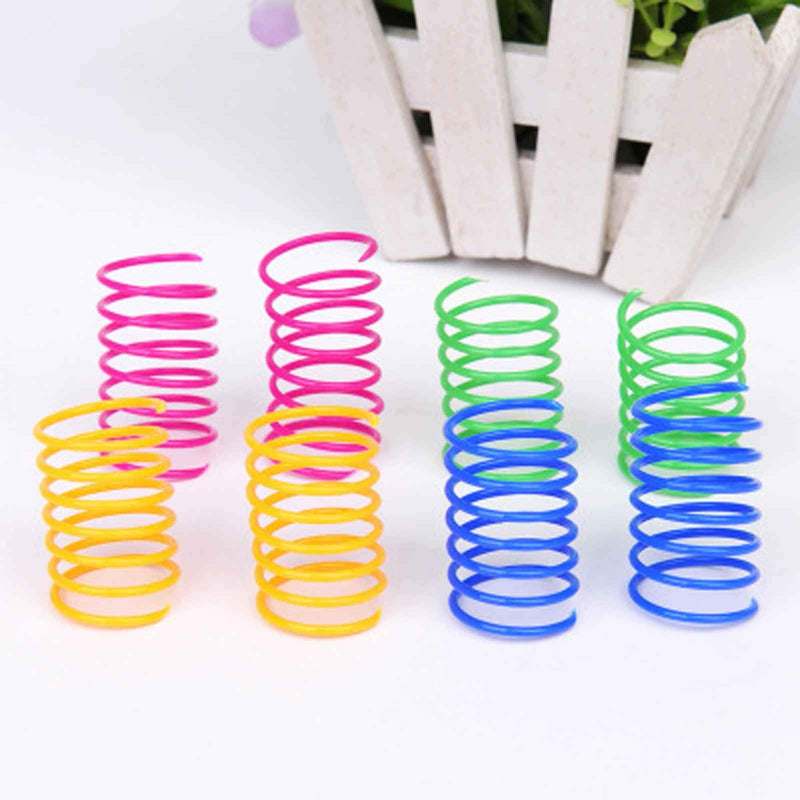 Cat Springs Toy Coil Indoor Soft Colourful Spiral Plastic Wide Pet Jouet Pour Chats - PawsPlanet Australia