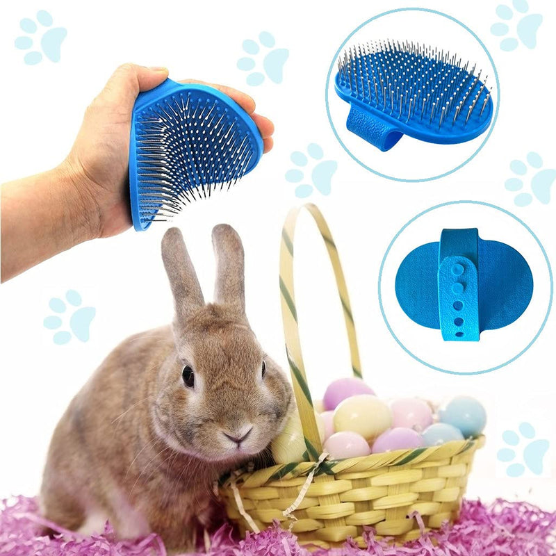HEYBEE 7 Pieces Pets Grooming Kit, Include Rabbit Grooming Brush, Bunny Nail Clippers and Cats & Dogs Shampoo Bath Brush, Pet Hair Trimmer Comb Set for Kitten Rabbits Guinea Pigs Hamster Bunny - PawsPlanet Australia