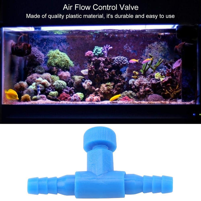 [Australia] - 10Pcs Aquarium Air Valve T Shaped 2 Way Air Pump Control Valves Plastic Adjustable Fish Tank Airflow Control Valves Aquarium T-Shape Inline Tubing Connectors 