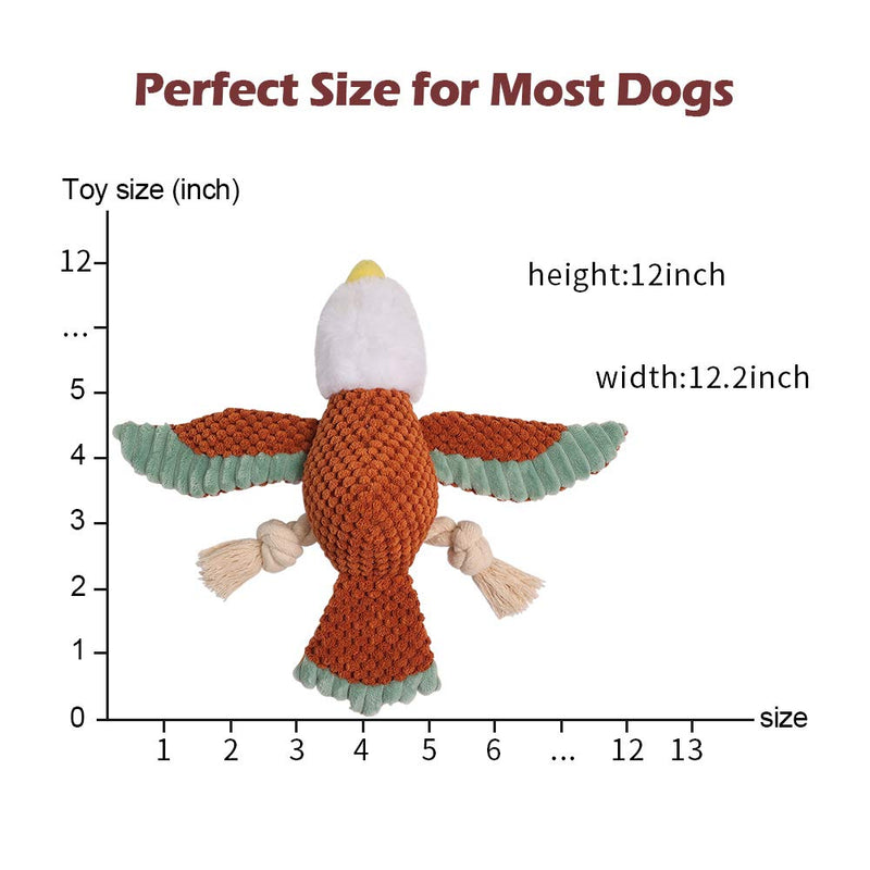 [Australia] - Beewarm Squeaky Dog Chew Toys for Large Medium Small Dogs- Lifetime Replacement Guarantee - Stuffed Animals Rope Chew Toy for Puppy Birds Combo 