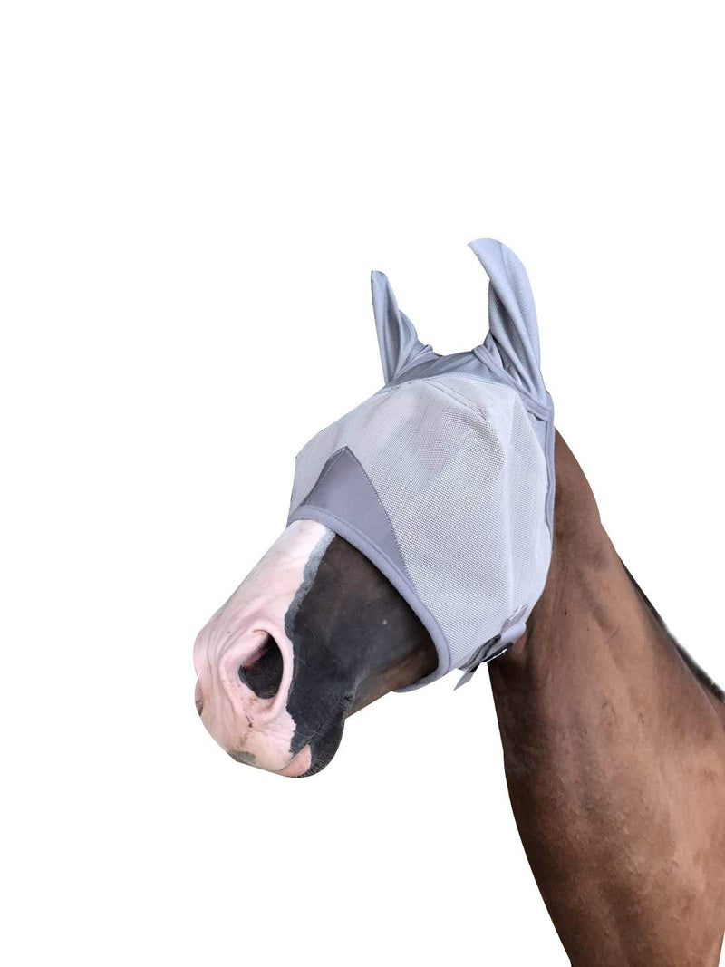 TGW RIDING Horse Standard Fly Mask with Ears, Comfort Fit Fly Mask,UV Protection for Horse XS Grey - PawsPlanet Australia