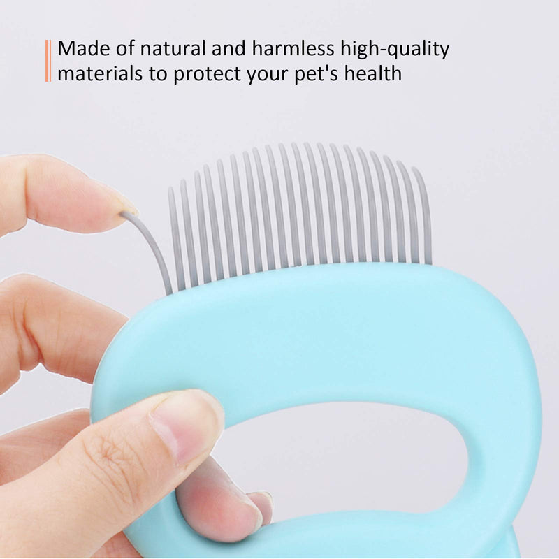 AGJIDSO Cat Comb Cat Brush kit,Pet Massage Comb,Dog Comb, Soft Cat Hair Brush and Cat Grooming Specially Designed for Cats, Used to Remove Plush, Hair Comb Detangler and Dog, Cute Cat Shell Comb - PawsPlanet Australia