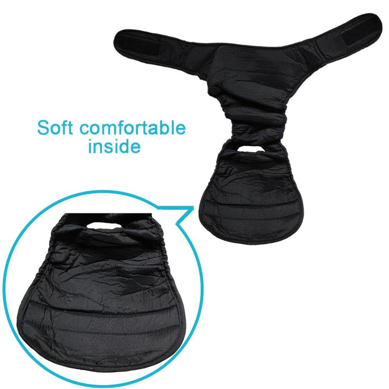 BXT Female Pet Dog Breathable Hygiene Diaper Pants Reuseable& Quickly Dry Sanitary Urine Pads In Season Heat Panties -For Large Medium Dogs 1 Count (Pack of 1) Black - PawsPlanet Australia