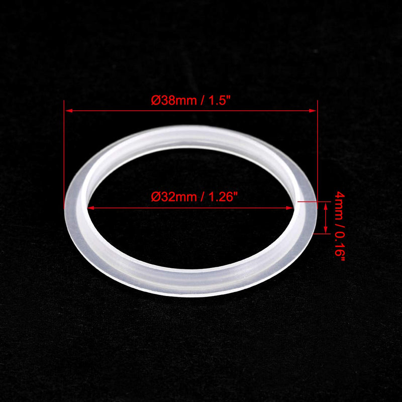 [Australia] - uxcell Silicone Kitchen Bathroom Strainer Washer Drain Gasket 38mm OD White 2Pcs 