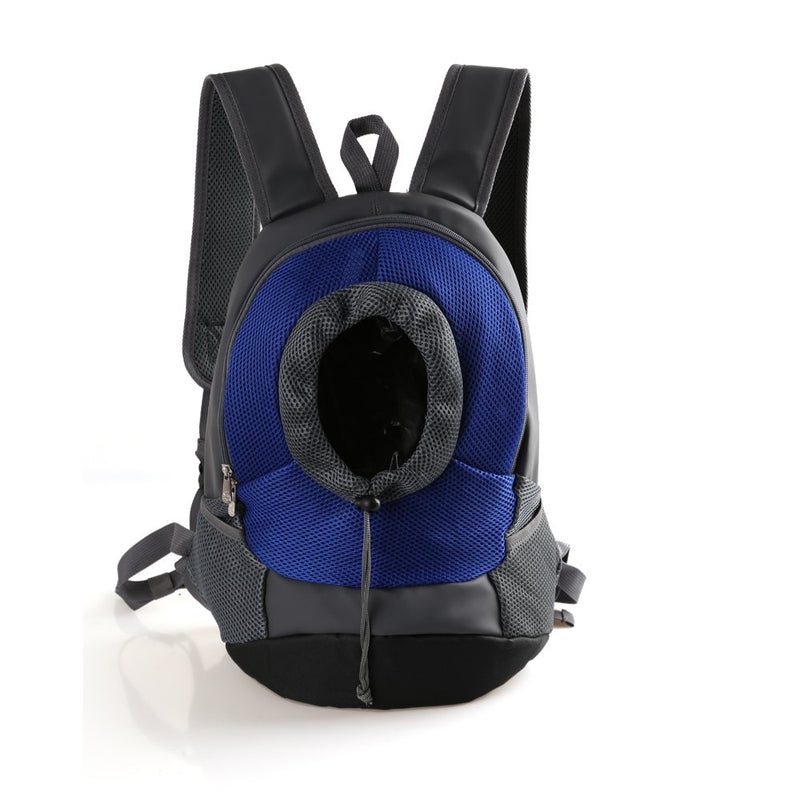 Rantow Breathable Comfortable Pet Carrier Backpack Cat Dog Front Travel Shoulder Bag for Biking, Hiking, Trip, Shopping (Large, Blue) L - PawsPlanet Australia