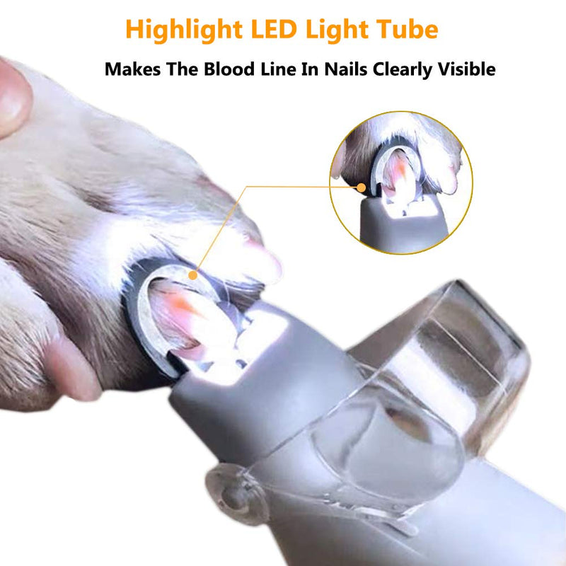 [Australia] - Helishy Illuminated Pet Nail Clipper, 5X Magnification Dog Nail Scissor Safe Pet Grooming Trimmer Claw Care Tool, Features LED Light Great for Dogs Cats Pink 