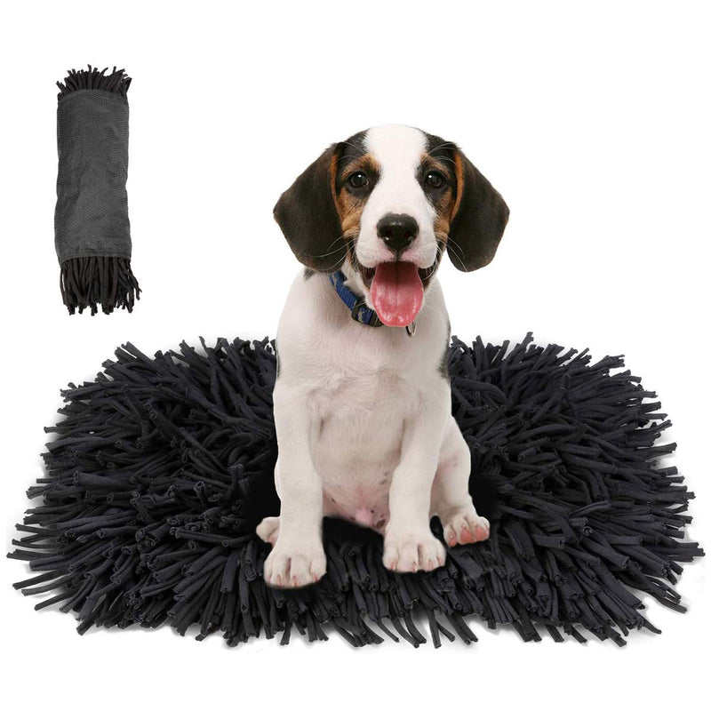 ECOSCO Feeding Mat for Dogs Smell Training Stress Release Nosework Blanket Dogs Puzzle Toys Encourages Natural Foraging Skills Durable Washable Dog Cat Mat (Black) black - PawsPlanet Australia