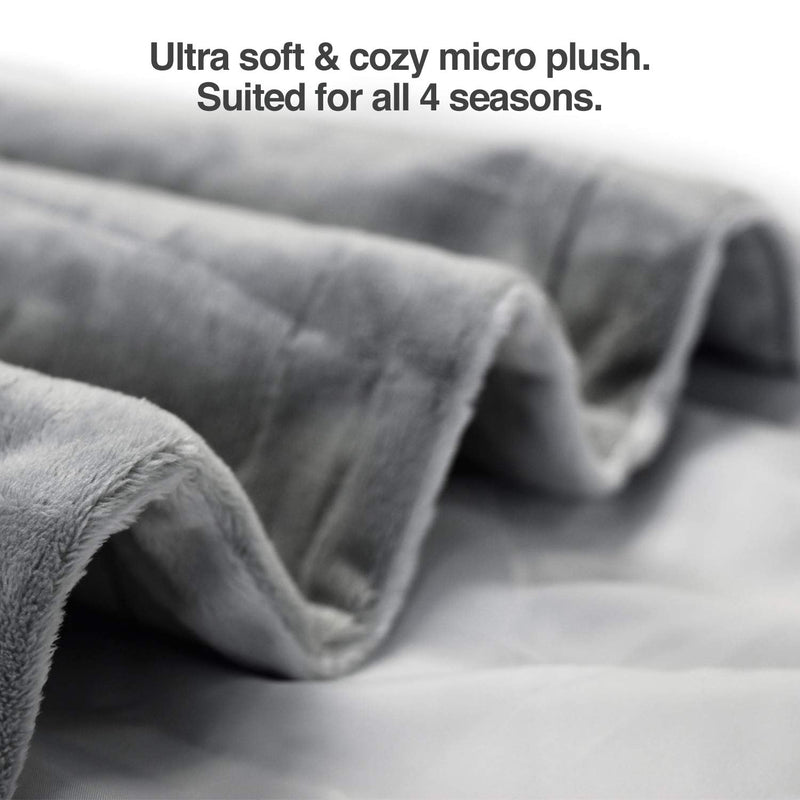 PetFusion Premium Pet Blanket (Large, 135 x 112 cm, Gray). Reversible Micro Plush [100% soft polyester] - PawsPlanet Australia