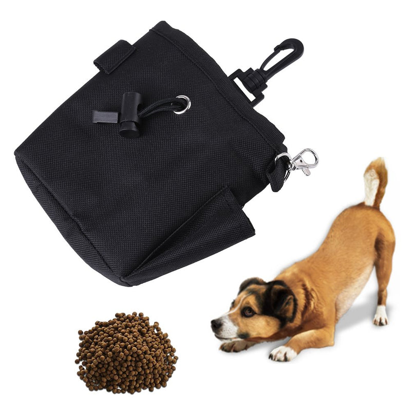 Pet Treat Bag Dog Obedience Training Waist Pouch Food Snack Bag for Small Items And Food Storage Black Waist Bag(Black) - PawsPlanet Australia