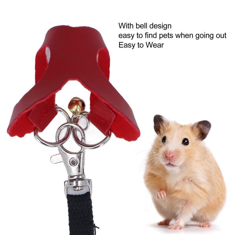 BAOFUYA Hamster Harness and Leash Set No Pull Guinea Pig Striped Harness Hamster Harness Vest or Ferret, Iguana, Hamster, Bearded Dragon Red 1 Piece Red - PawsPlanet Australia
