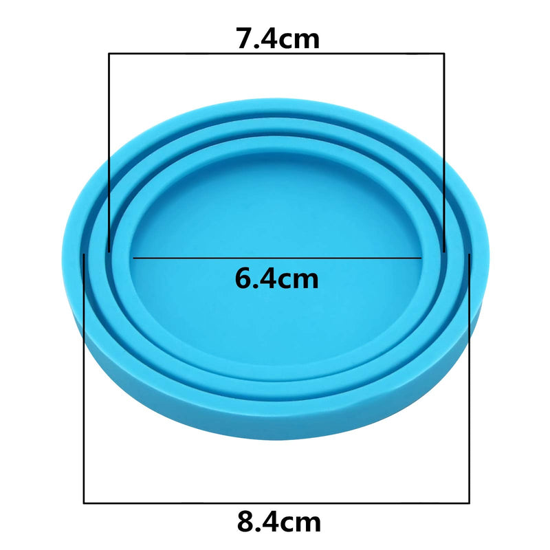 SLSON 4 Pack Pet Food Can Cover Universal Silicone Cat Dog Food Can Lids 1 Fit 3 Standard Size Can Tops, Blue, Green, Pink and Grey - PawsPlanet Australia