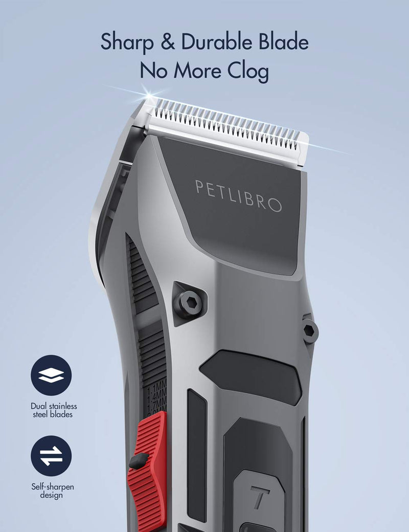 PETLIBRO Dog Clippers, LCD Display Dog Hair Grooming Clippers Kit with Low Power Indicator, Low Noise USB Rechargeable Cordless Electric Pets Hair Clippers for Dogs Cats Pets - PawsPlanet Australia