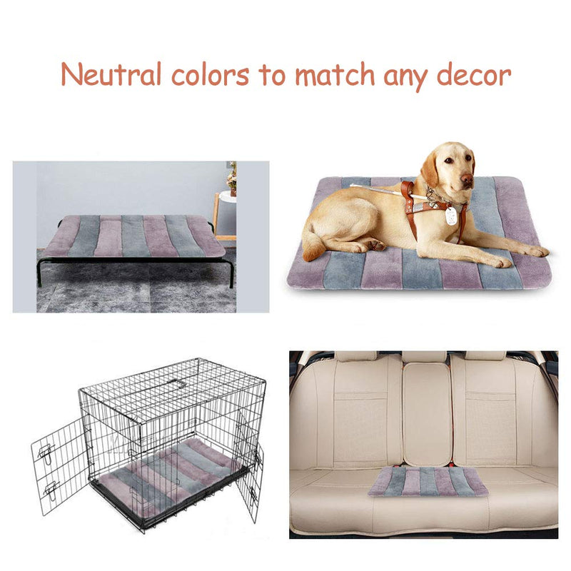 [Australia] - JoicyCo Dog Beds Crate Pad Mat 36"/42"/47" Pet Bed Washable Cat Beds Anti-Slip Dog Mattress Kennel Pad 42" Mix Lilac Grey 