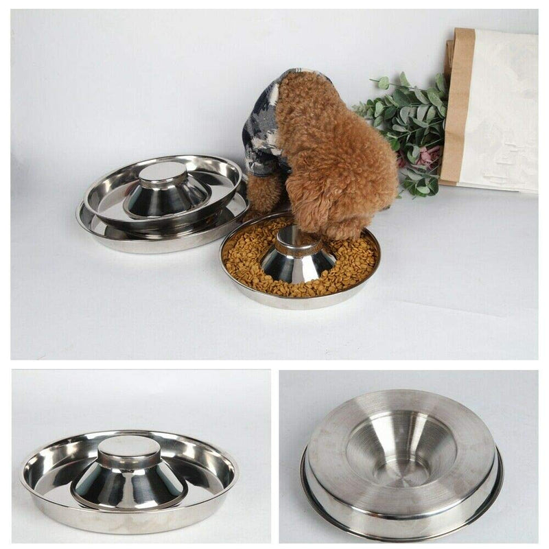 [Australia] - King International Stainless Steel Dog Bowl 3 Puppy Litter Food Feeding Weaning|SilverStainless Dog Bowl Dish| Set of 3 Pieces | 29 cm - for Small/Medium/Large Dogs, Pets Feeder Bowl and Water Bowl 