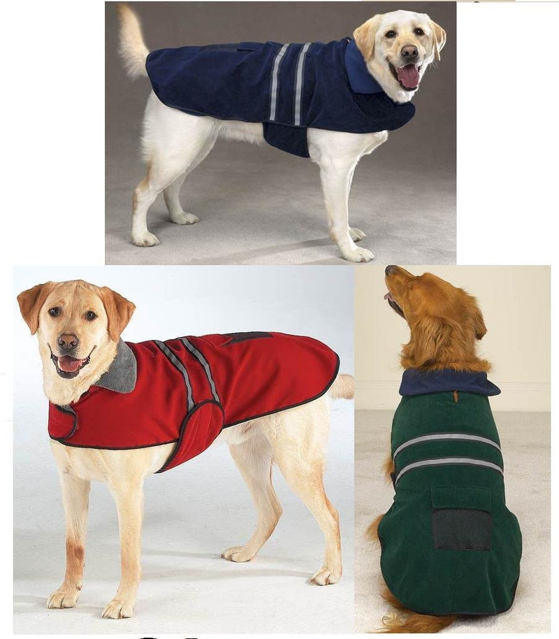 Komate Dog Winter Coat with Night Reflective Stripes Windproof Pet Jacket Outdoor Suede Fleece Dog Vest for Small Medium Large Dogs (XL (Chest 76-84cm), Blue) XL (Chest 76-84cm) - PawsPlanet Australia