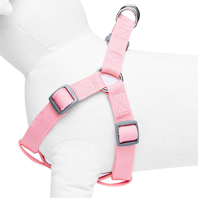 Umi. Essential Classic Solid Color Dog Harness, Chest Girth 51cm-66cm, Pink, Medium, Adjustable Harnesses for Dogs - PawsPlanet Australia