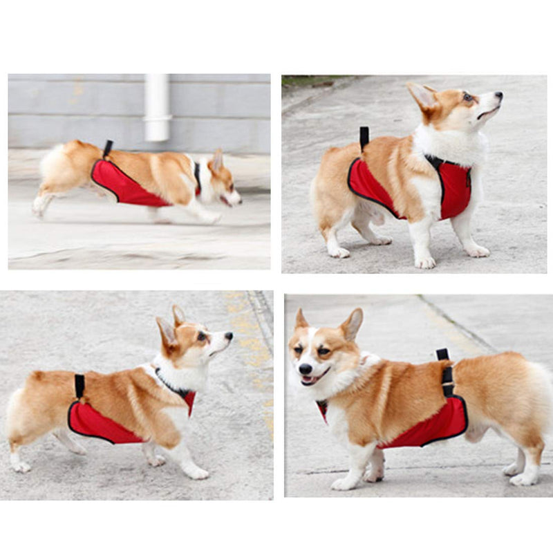 VICTORIE Dog Vest Jacket Belly Apron Clothing Autumn Winter Warm For Small Middle Female Dog Red L - PawsPlanet Australia