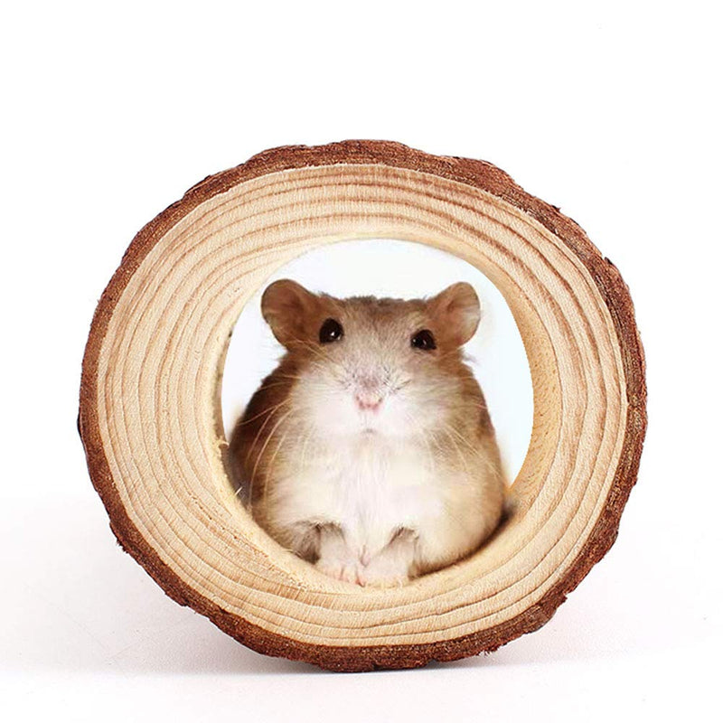 NA Natural Wooden Animal Tunnel Hamster Chew Toys Pets Exercise Toys for Hamster Rat Rabbit Mice Ferret Guinea Pig - PawsPlanet Australia