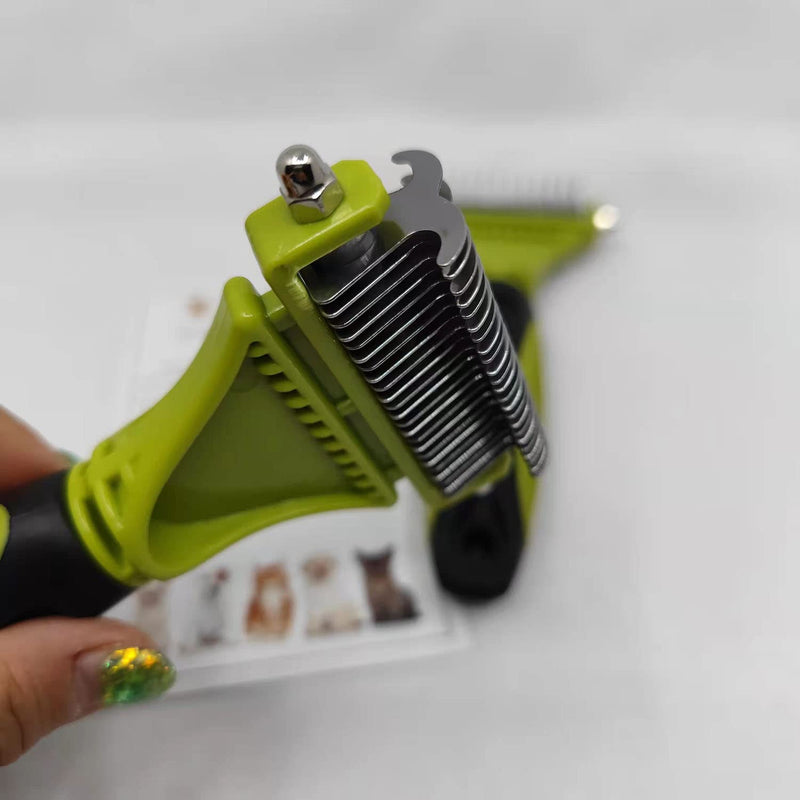 Pet Grooming Brush for Dogs/Cats, Double Sided Hair Removal Tool and Undercoat Rake for removing loose undercoat and tangles, reducing shedding by up to 95%, ideal for short to long hair breeds - PawsPlanet Australia