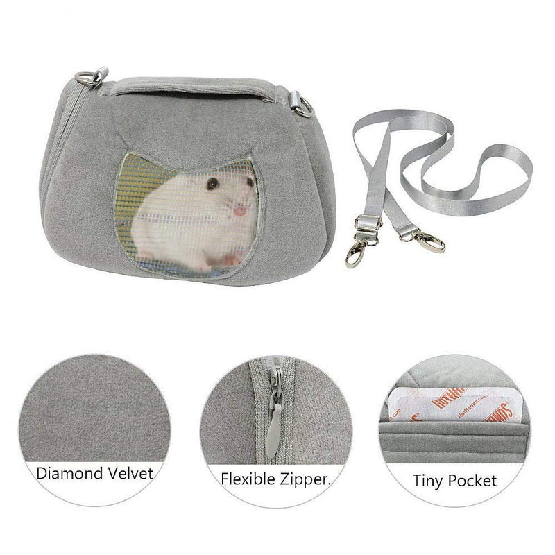 ASOCEA Portable Pet Carrier Outgoing Handbag with Adjustable Single Shoulder Strap Pouch for Sugar Glider Hamster Squirrel Small Animals (7.08x4.72x3.93 inches) - PawsPlanet Australia