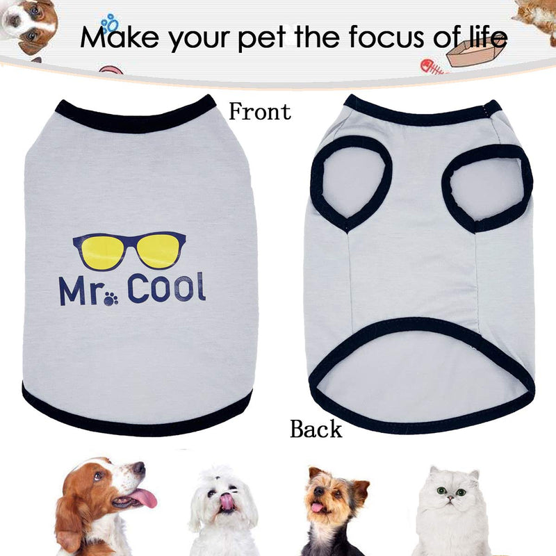 Dogs Shirt Pet Clothes, Puppy Clothing 2 Pack Brothers Printed Vest T-Shirt Cat Apparel Doggy Breathable Sweatshirt Outfits for Small Medium Large Dogs Boy Cool Tee Tank Top (Black+Gray, X-Small) Black+Gray - PawsPlanet Australia