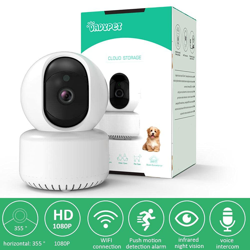 ECOSI Security Camera Indoor, Pet Camera Baby Monitor 1080P FHD WiFi IP Dog Indoor Camera with Night Vision Motion Detection 2-Way Audio Home Surveillance Camera with Phone App for Elder/Puppy - PawsPlanet Australia