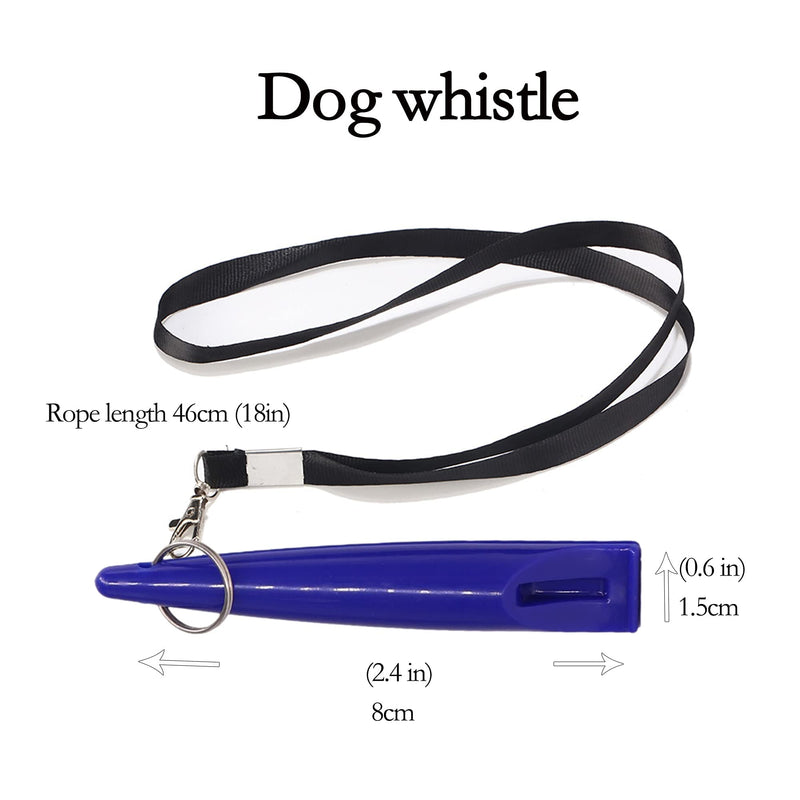 Gusiwhoo 2 Pack Dog Whistle Professional Ultrasonic Plastic Dog Whistle Ultra-high Frequency Dog Recall Barking Control Easy Carry Professional Dog Training Blue and Black - PawsPlanet Australia