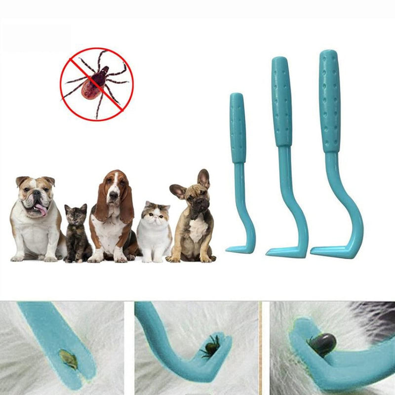 Wacnune 3Pcs Tick Remover Tool,Painlessly Tick for Dogs Cats and Humans Pets Blue - PawsPlanet Australia