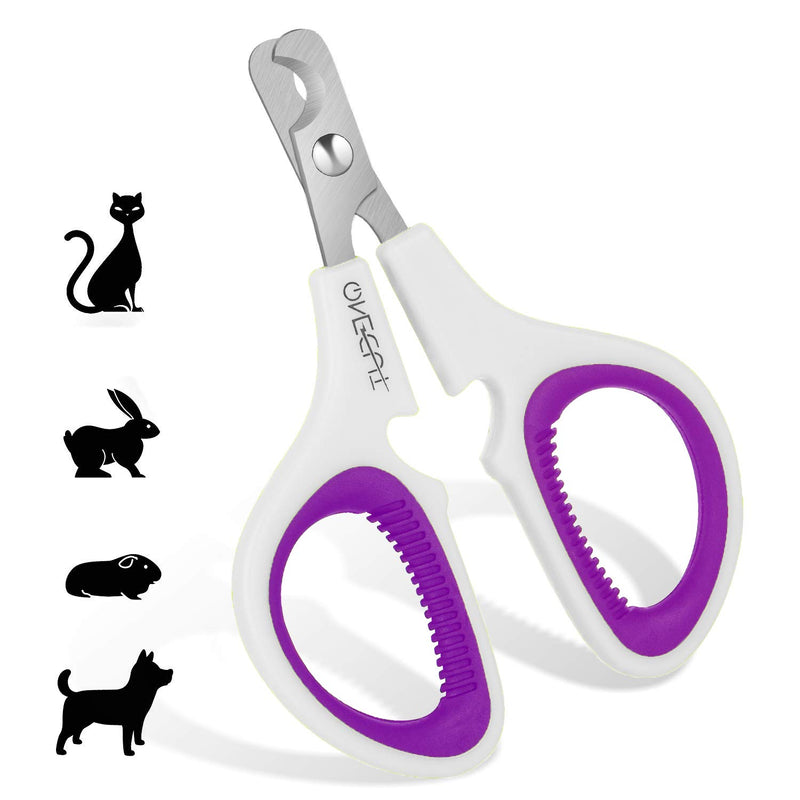 OneCut Pet Nail Clippers, Update Version Cat & Kitten Claw Nail Clippers for Trimming, Professional Pet Nail Clippers Best for a Cat, Puppy, Kitten & Small Dog (Purpple) Purpple - PawsPlanet Australia