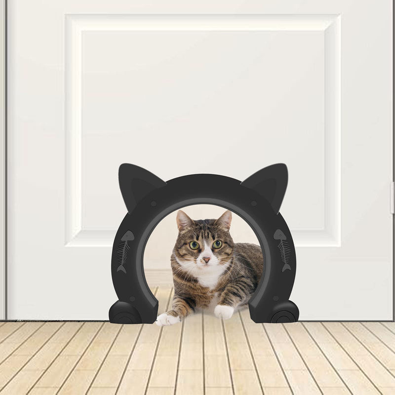 ikuso Cat Door for Interior Door,Indoor Cat Door,Pet Doors for Cat, 10.55"*2.45"*9.05" (L) Large - PawsPlanet Australia
