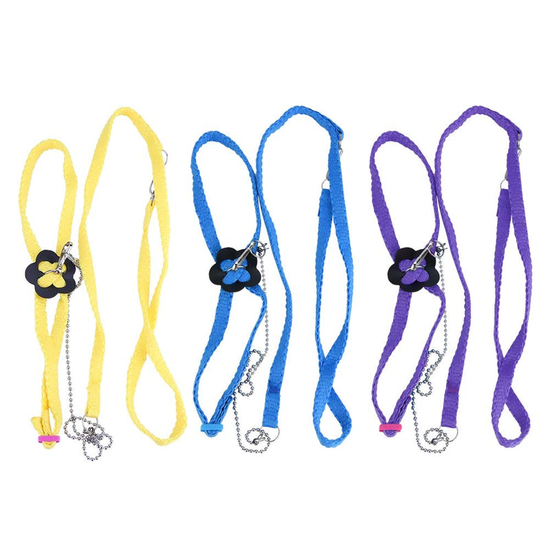 Adjustable Bird Harness Leash Soft Parrot Intelligence Training Rings Toy for Budgie Parakeet Lovebird Finch Macaw African Grey Cockatoo Playing Training(Purple) - PawsPlanet Australia