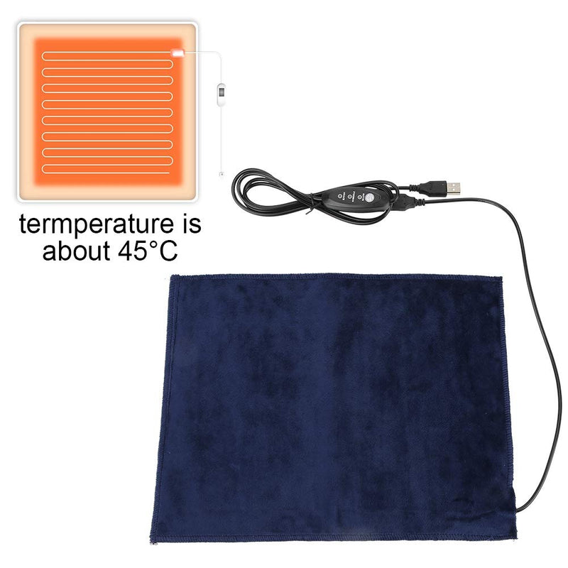 5V USB Electric Cloth Heater Pad, Heating Element for Muscle Pain Relief Clothes Seat Pet Warmer, 9" x 12" - PawsPlanet Australia