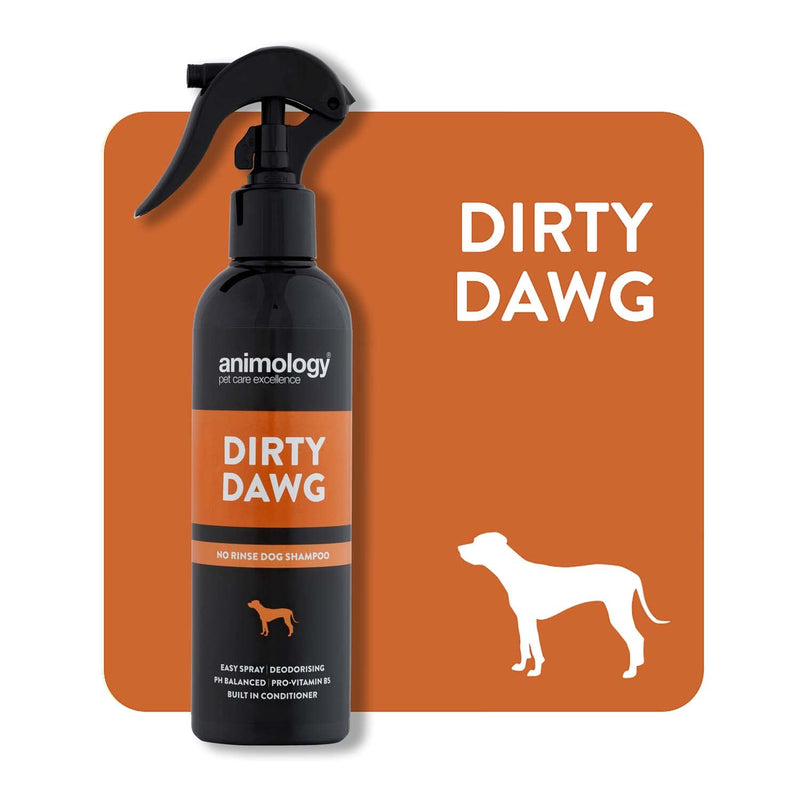 Animology Dirty Dawg Pup Shampoo  No-Rinse Cleaning Shampoo for Dogs  250 ml Pet Shampoo for Puppies  With Signature Scent, Vitamins and Conditioner  Mild, Balanced PH Formula 250 ml (Pack of 1) - PawsPlanet Australia