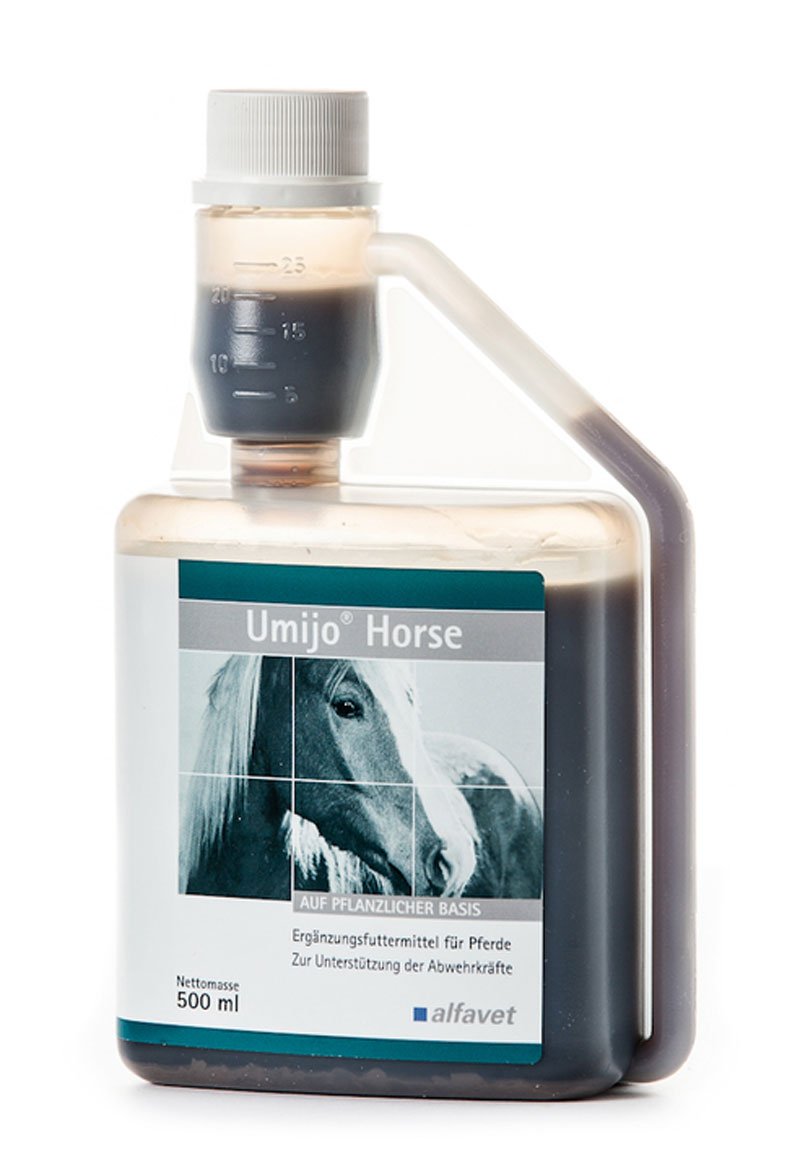 Alfavet Umijo Immun Horse, immune strengthening for horses, supplementary feed sugar-free, 500ml dosing bottle - PawsPlanet Australia