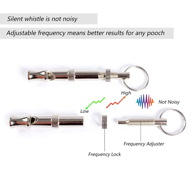 HONGECB Professional Ultrasonic Dog Whistles with Lanyards, Adjustable Pitch and Standardized Frequencies for Training and Educating Dogs Stop Barking and Recalling Control, 2 Packs - PawsPlanet Australia