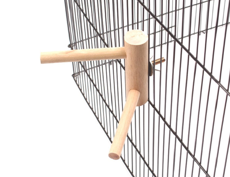 [Australia] - sleeri Small Parrot Perch Stand Wood Bird Stands Pet Parakeet Budgie Playstand Grinding Birdcage Cage Accessories 