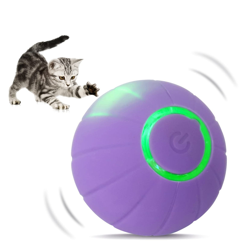 MADDEMCUTE Interactive Cat Ball Toys with LED Lights,2 Modes Active Rolling Ball for Indoor Cats & Small Dogs,USB Rechargeable Peppy Automatic Self-Propelling Ball for Puppy Small Medium Pets - PawsPlanet Australia