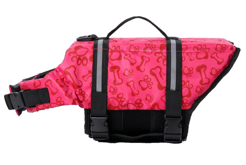 [Australia] - Surblue Dog Life Vest Jacket,Preserver Pet Safety Coat Adjustable Belt for Swimming,Boating Large Pink-g 