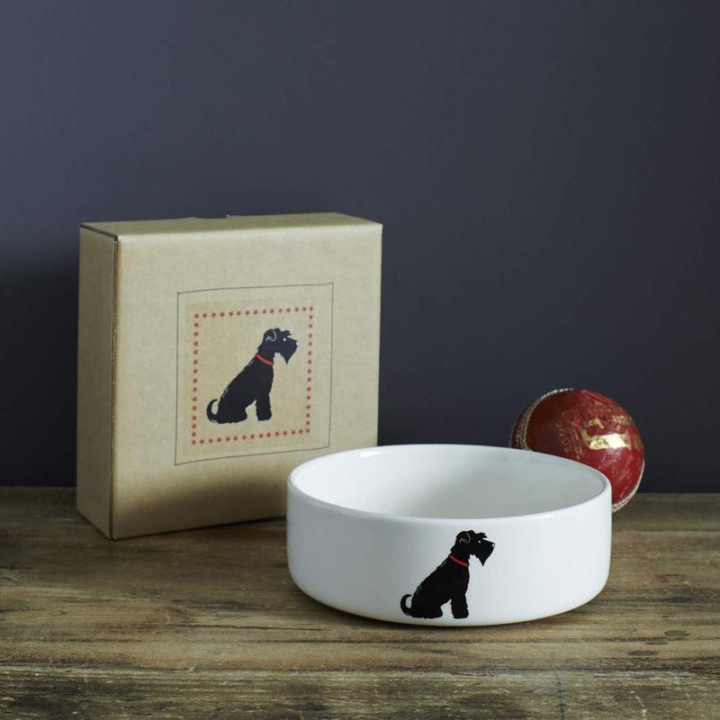 Sweet William Schnauzer (Black) Small Dog Bowl - PawsPlanet Australia