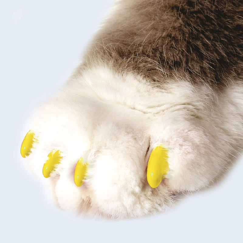 [Australia] - Soft Claws Feline Cat Nail Caps Take Home Kit, Small, Yellow 