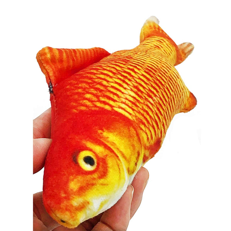 [Australia] - Yoogeer 5Pcs Plush Creative 3D Carp Fish Shape Cat with Catnip Chewing Play Scratch Toy 