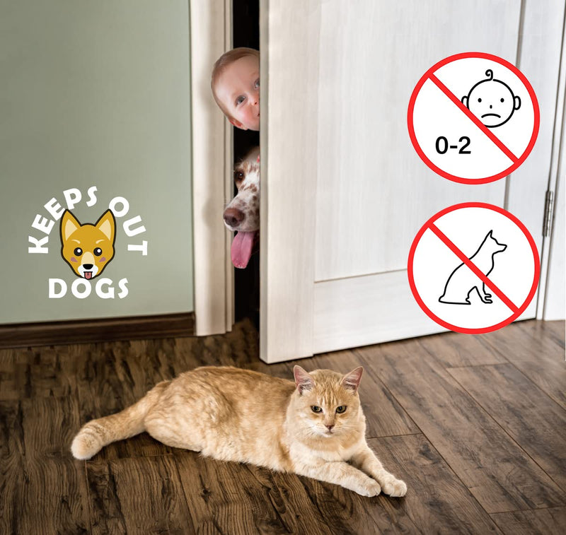 2PCS Cat Door Latch Holder,【8 Adjustable Sizes】 Stronger Flex Cat Door Stopper, Keep Door Open 1.5" to 8", Let's Cats in and Keeps Dogs Out of Litter & Food, No Tool Required & No Wall Damage 2*white - PawsPlanet Australia
