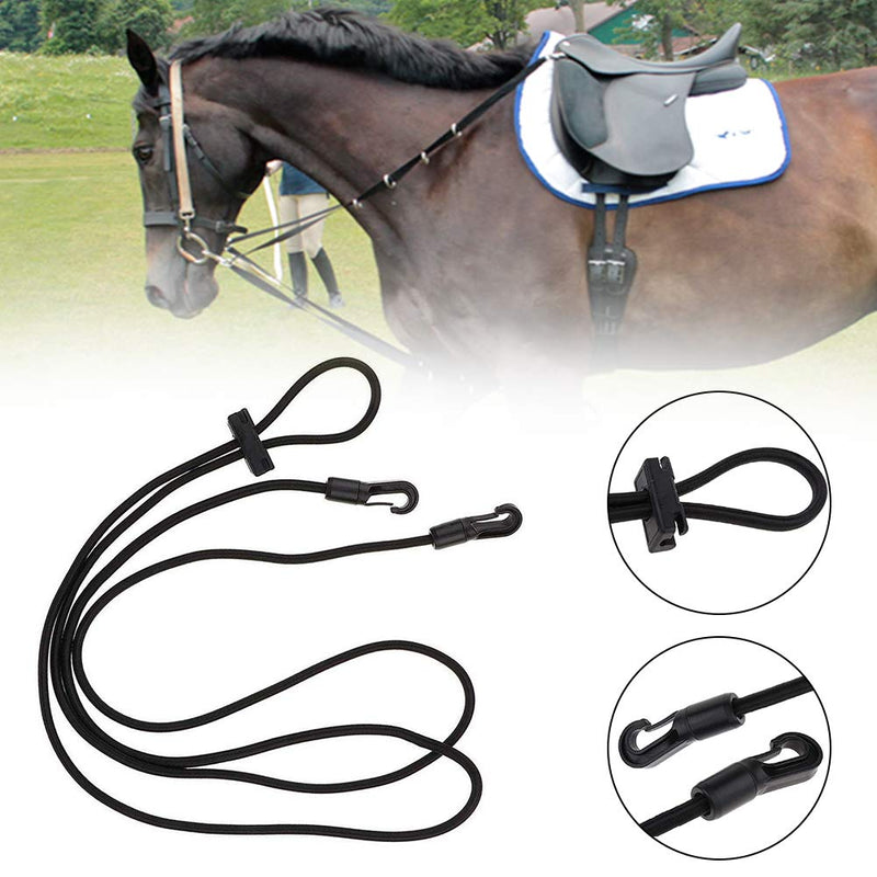 Horse Neck Stretcher, 3m Horse Reins Elastic Neck Stretcher, Adjustable Training Rope Comfortable Nylon Training Rope Aid Black - PawsPlanet Australia