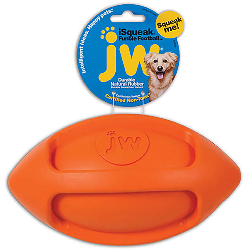 [Australia] - JW Pet iSqueak Funble Football Dog Toy Large 